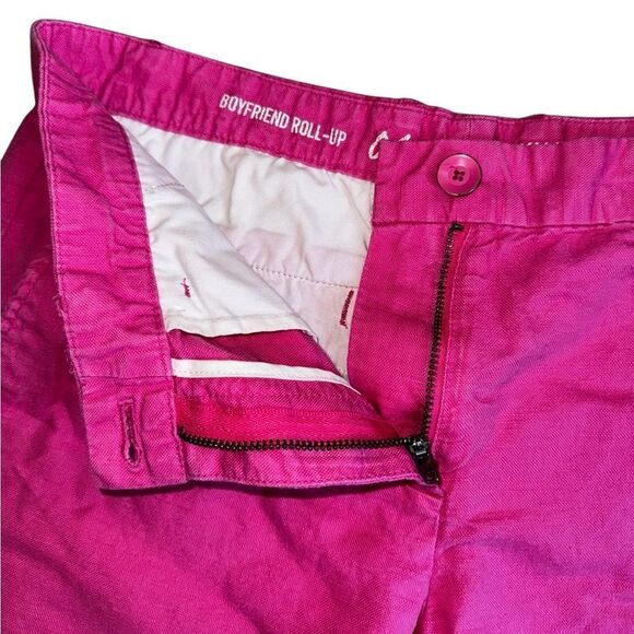 Gap Women's  'The Boyfriend Roll-Up' Linen Blend Shorts in Pink - Size 4 - Picture 6 of 8